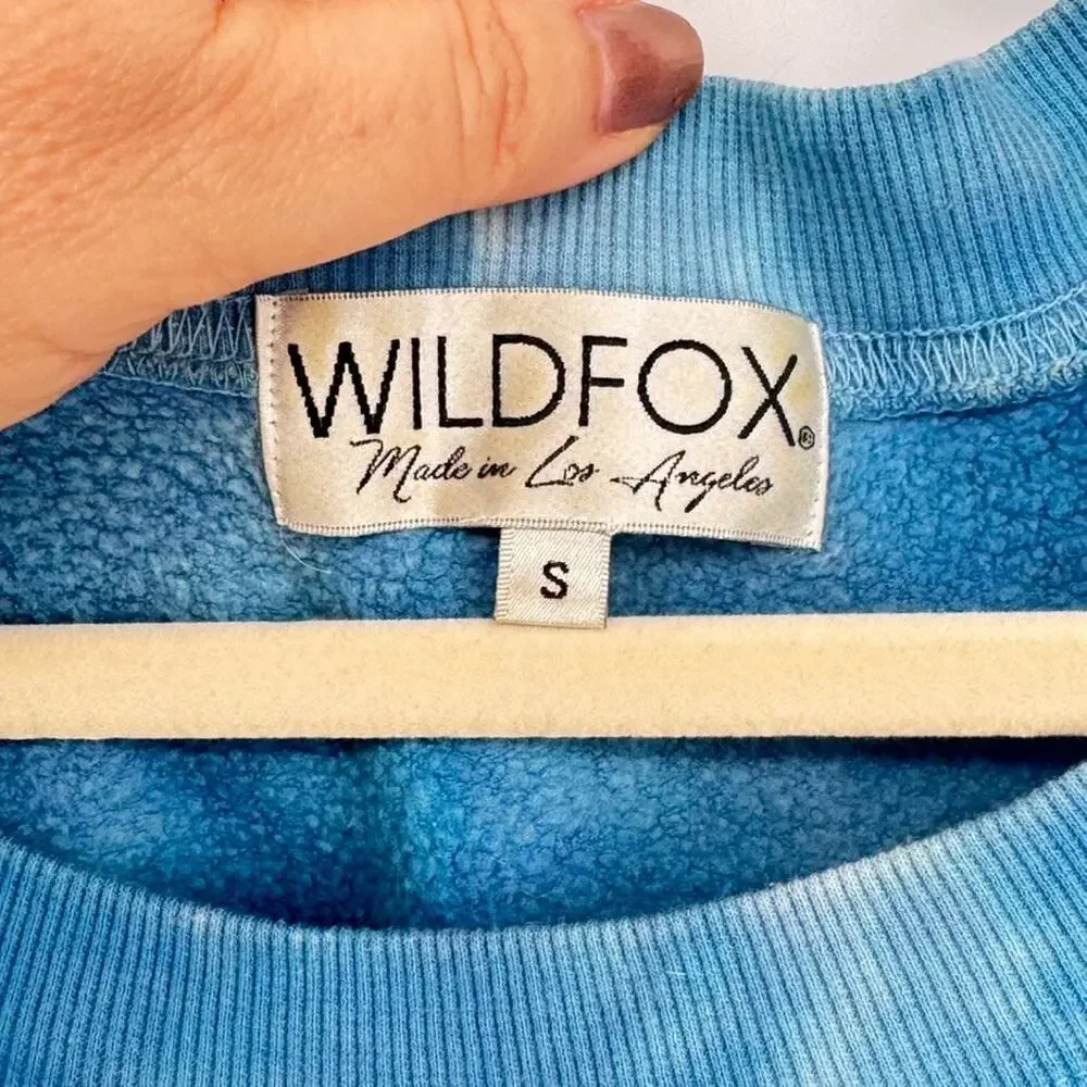 Wildfox Sweatshirt Size 4 Tiger Orange Tie Dye Graphic Design